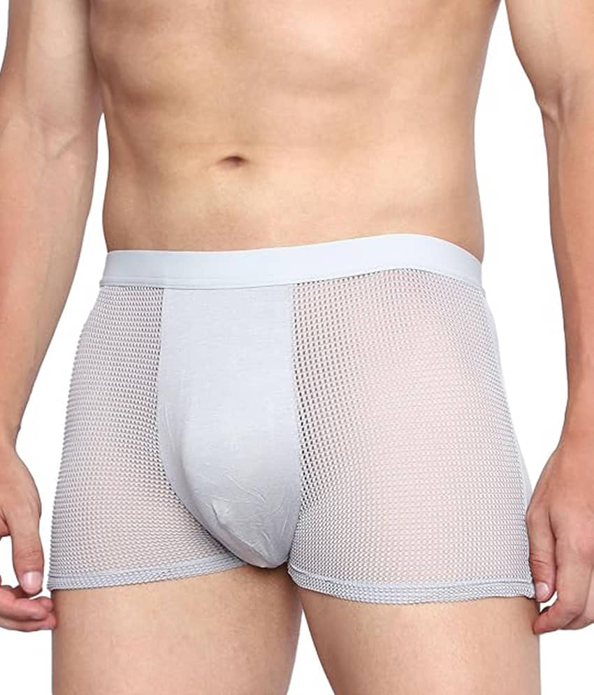 mens dot net briefs Pack of 1 Lycra Trunks For Men's ( White )