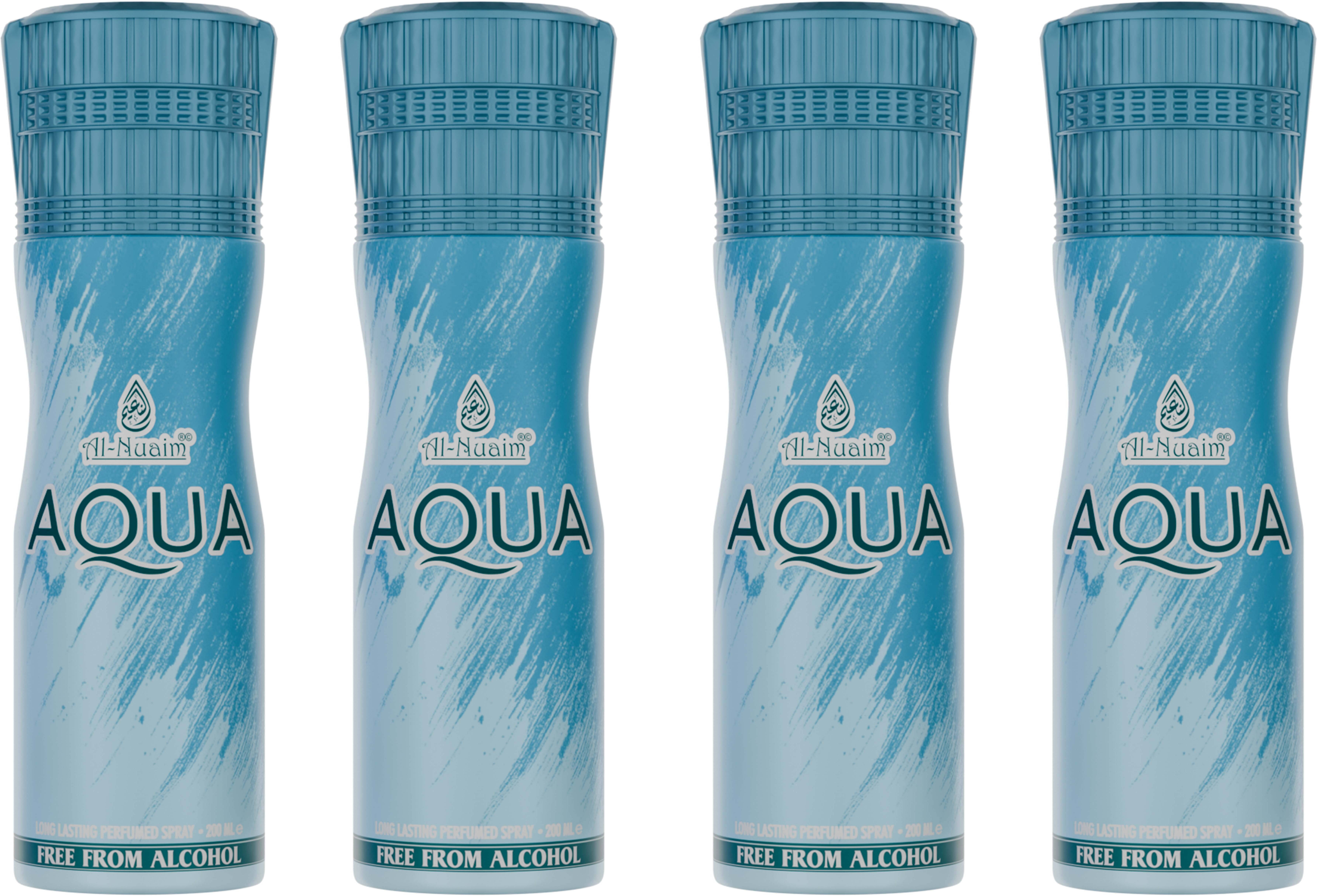     			Al-Nuaim Aqua Alcohol Free Deodorant 200ml Each Deodorant Spray for Unisex 100 ml ( Pack of 4 )