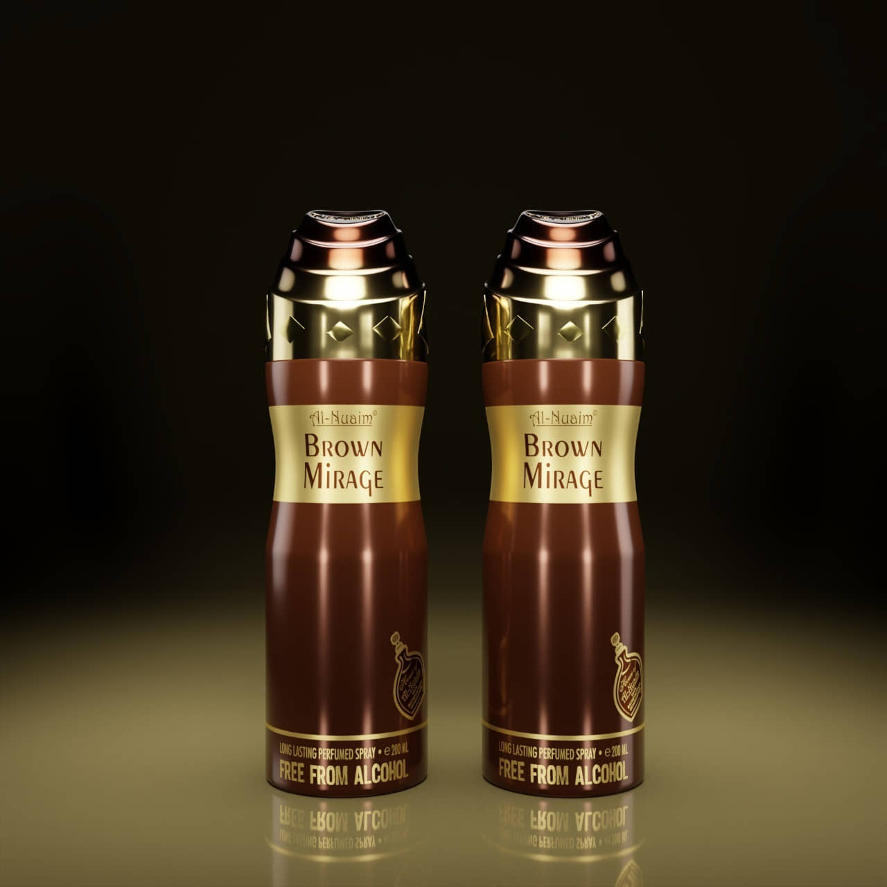 Al-Nuaim Brown Mirage Alcohol Free Deodorant Deodorant Spray for Unisex 100 ml ( Pack of 2 )