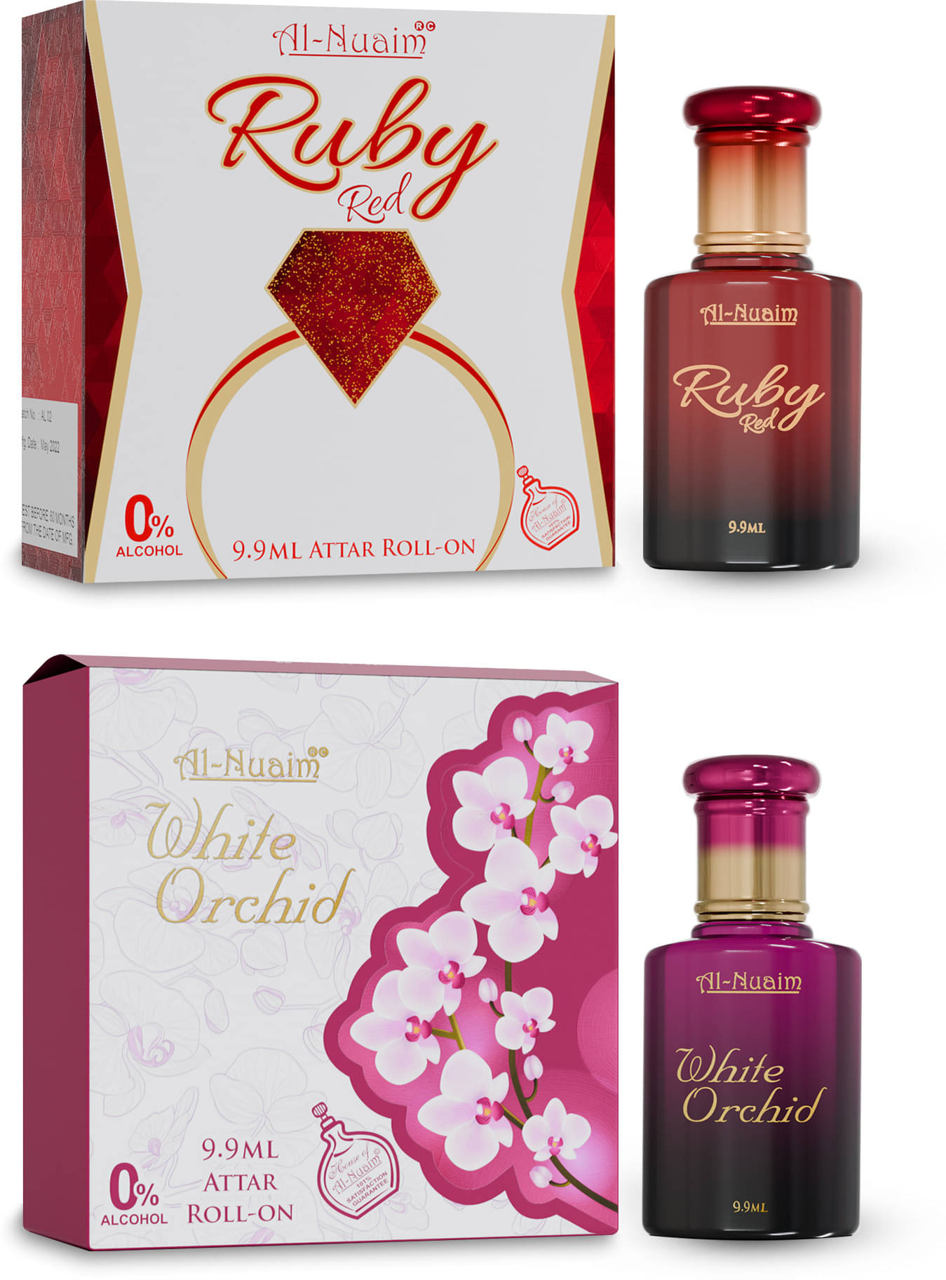     			Al-Nuaim Rose Non- Alcoholic Below 50ml Attar ( Pack of 2 )