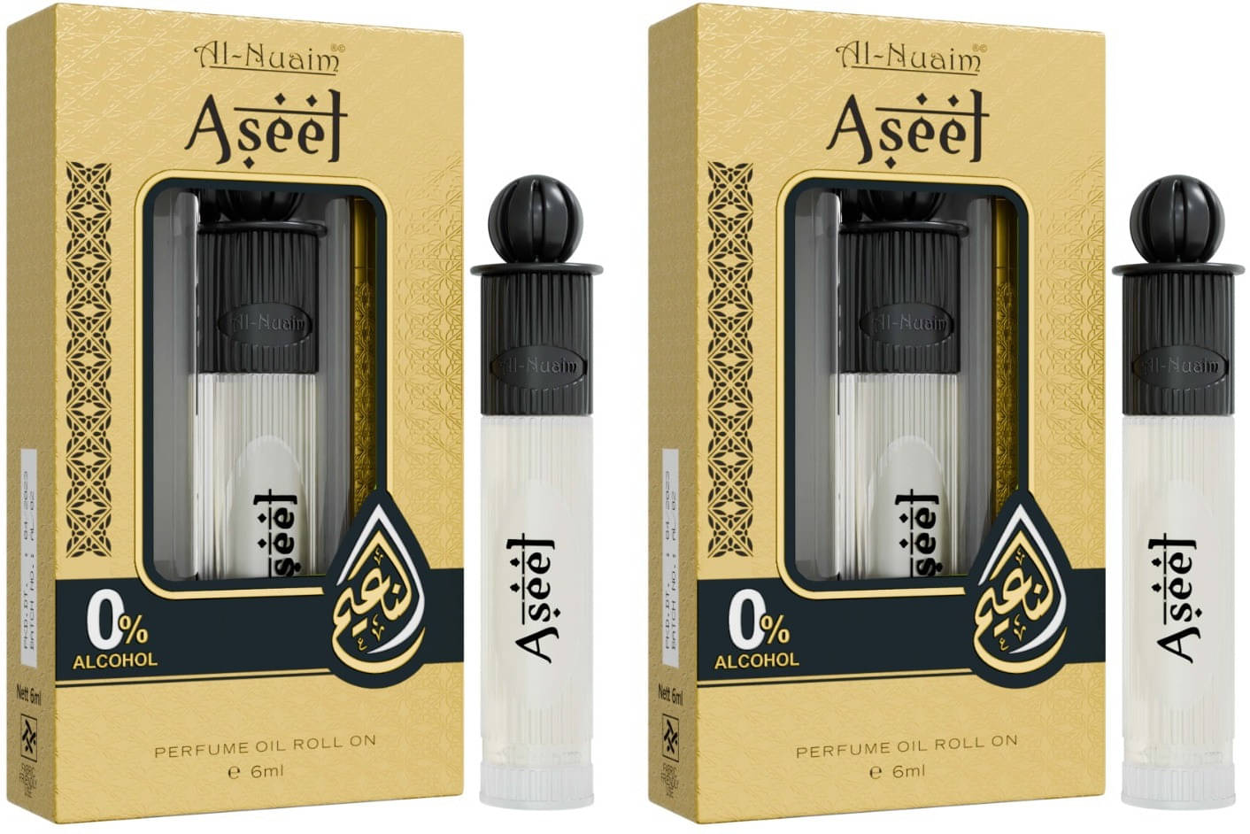     			Al-Nuaim Rose Non- Alcoholic 12ml Attar ( Pack of 2 )