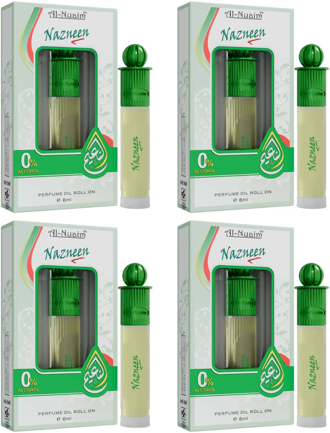     			Al-Nuaim Rose Non- Alcoholic 25ml Attar ( Pack of 4 )