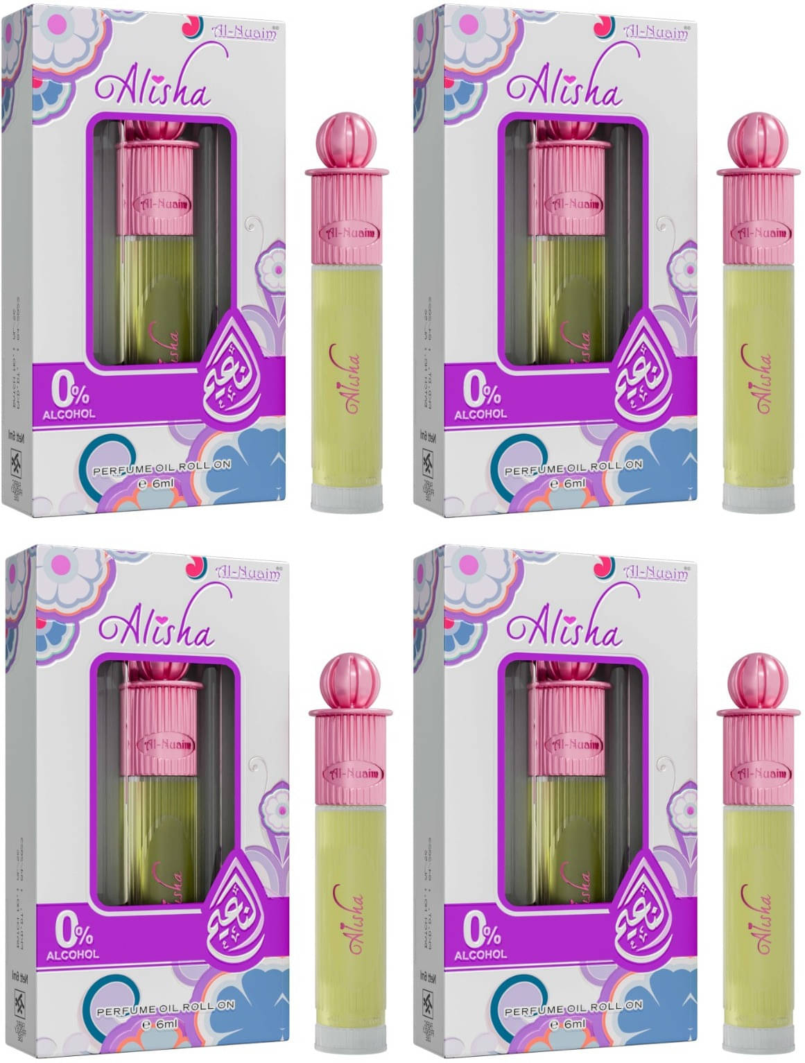     			Al-Nuaim Rose Non- Alcoholic 30ml Attar ( Pack of 4 )