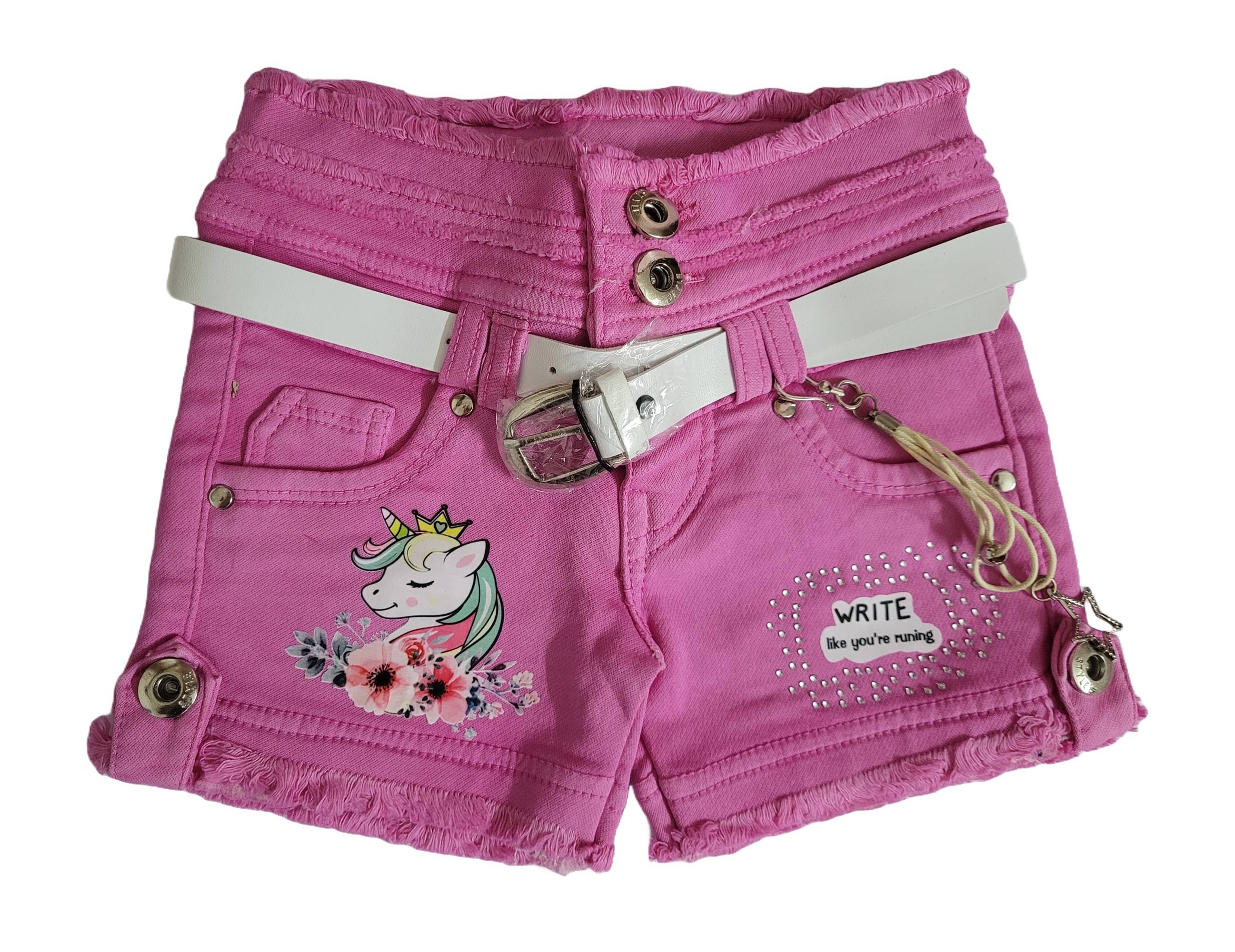    			Arshia Fashions Pack of 1 Girls Denim Shorts ( Pink )