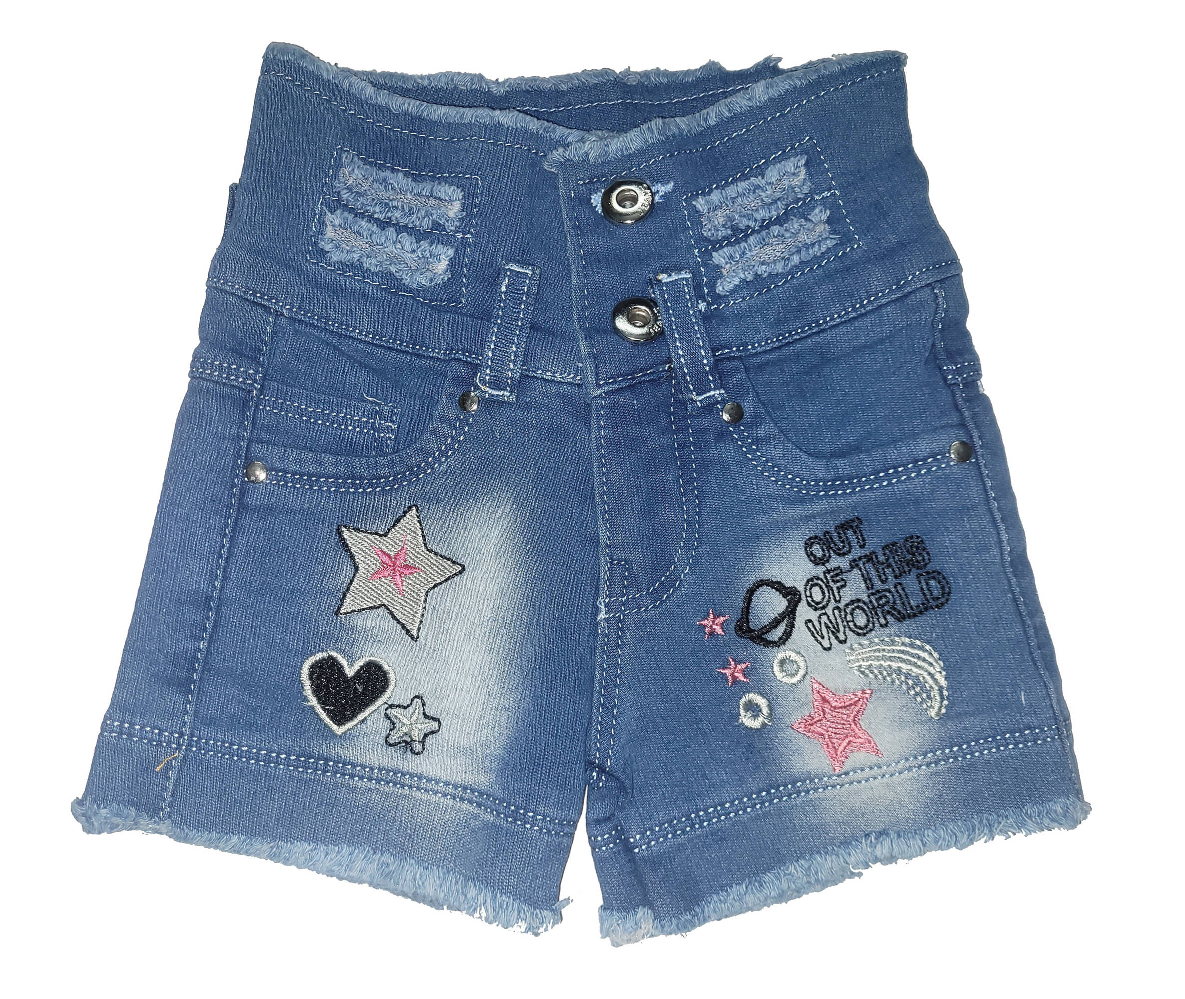     			Arshia Fashions Pack of 1 Girls Denim Shorts ( Blue )