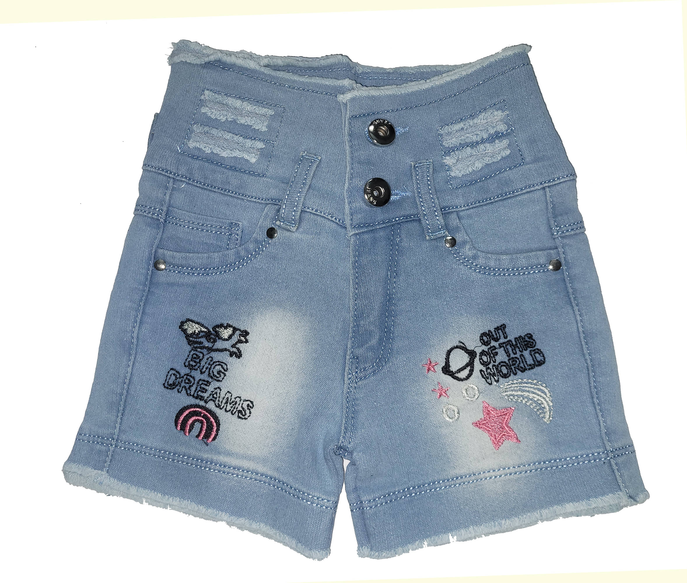     			Arshia Fashions Pack of 1 Baby Girls Denim Shorts ( Blue )