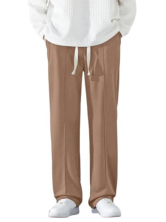     			BEAUE Regular Pleated Men's Trouser - Khaki ( Pack of 1 )