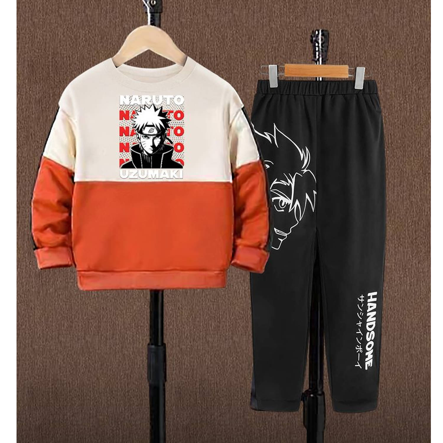     			Billyball Pack of 1 Unisex Cotton T-Shirt & Pants Set ( Orange )