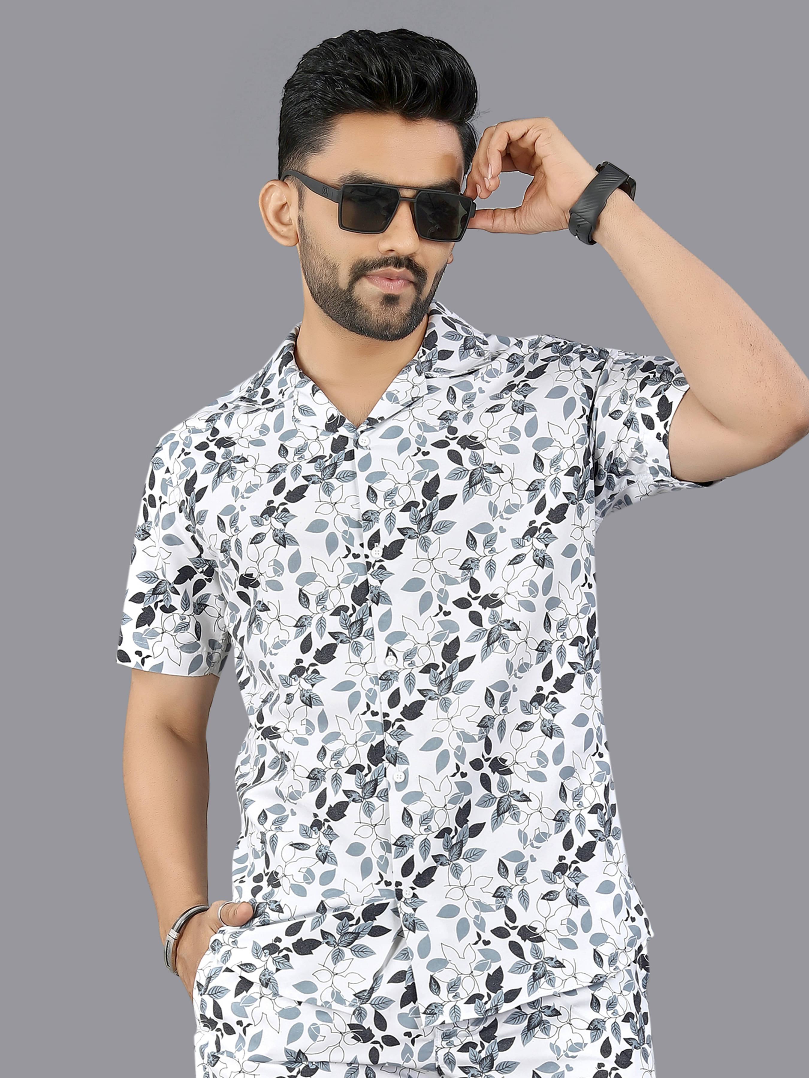     			FTX Cotton Blend Regular Fit Printed Half Sleeves Men's Casual Shirt - Multicolor 2 ( Pack of 1 )