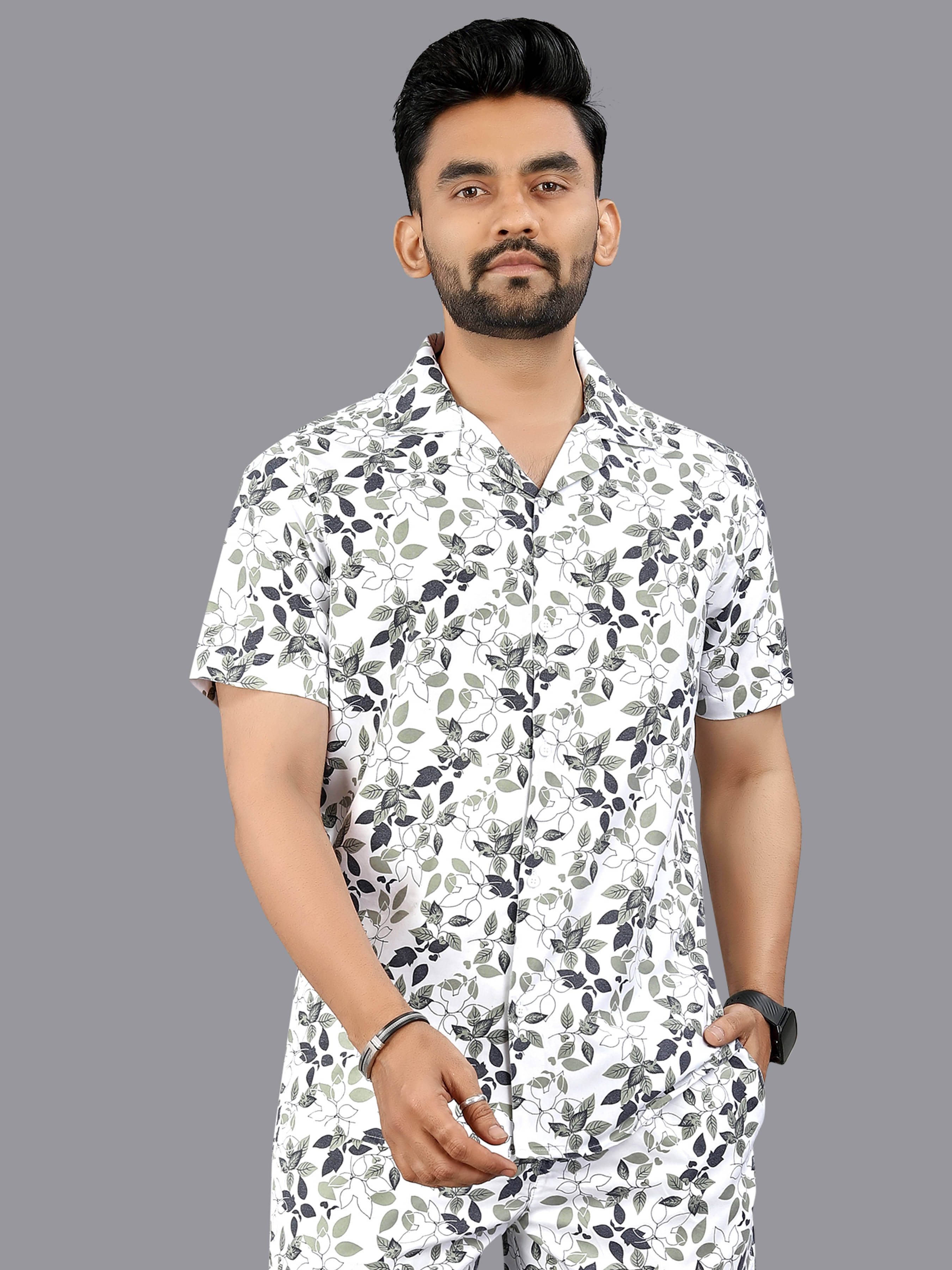     			FTX Cotton Blend Regular Fit Printed Half Sleeves Men's Casual Shirt - Multicolor 3 ( Pack of 1 )