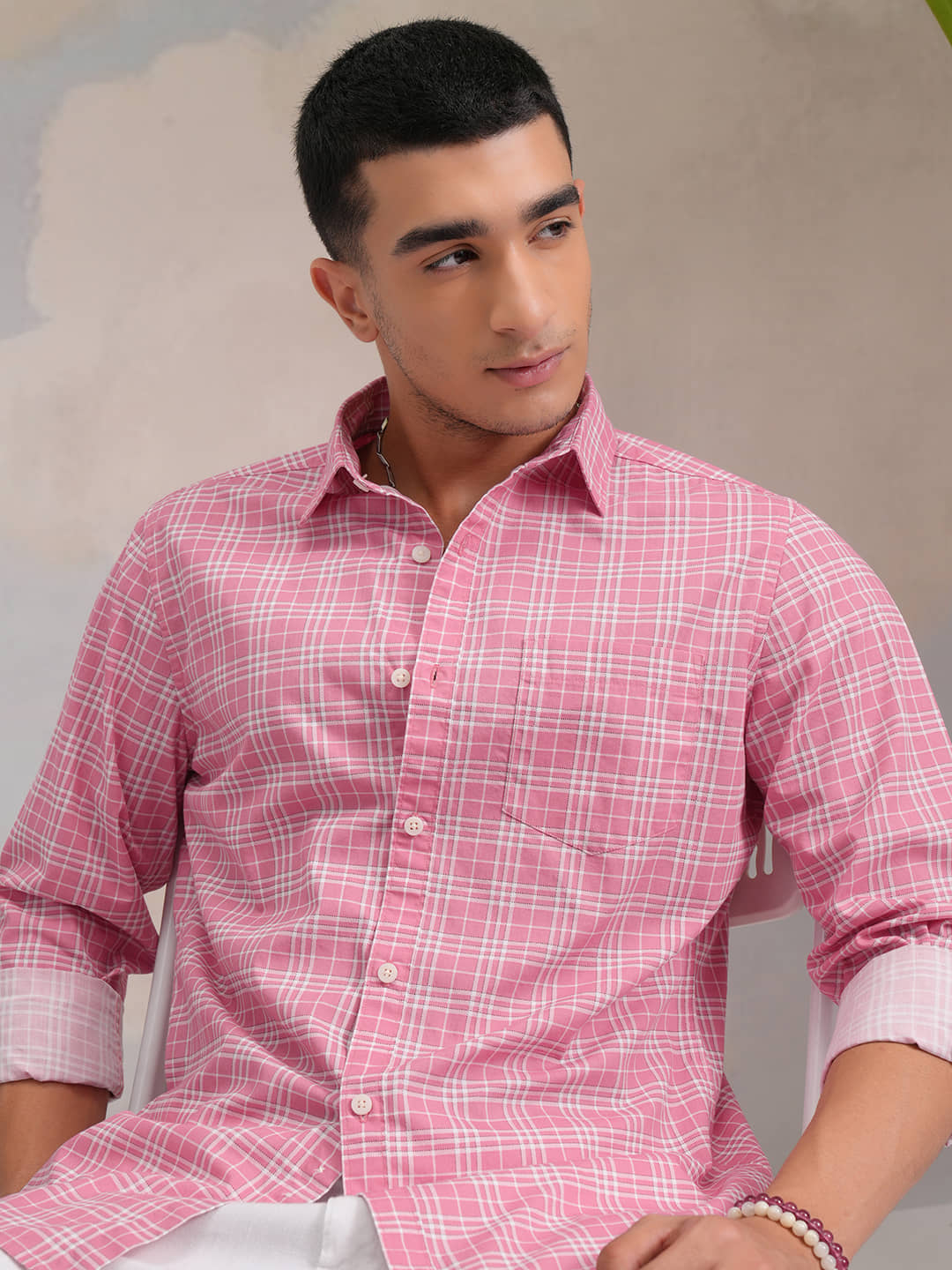 Highlander 100% Cotton Slim Fit Printed Full Sleeves Men's Casual Shirt - Multicolor ( Pack of 1 )