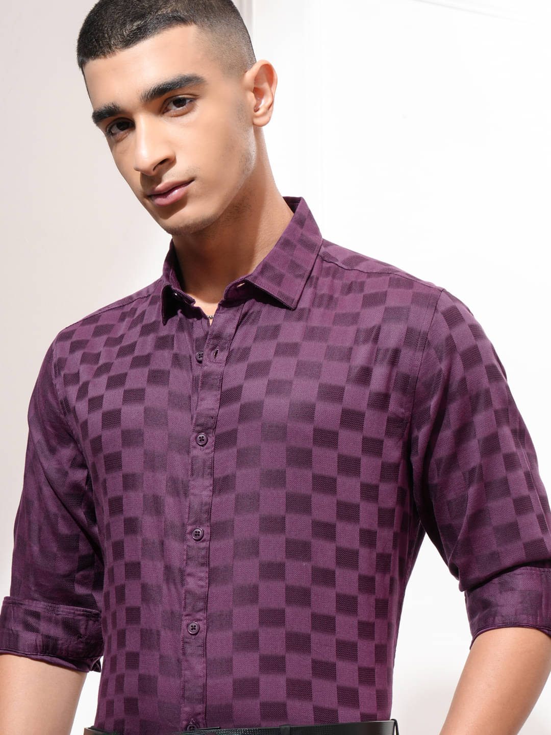 Highlander 100% Cotton Slim Fit Solids Full Sleeves Men's Casual Shirt - Purple ( Pack of 1 ) Highlander 100% Cotton Slim Fit Solids Full Sleeves Men's Casual Shirt - Purple ( Pack of 1 )