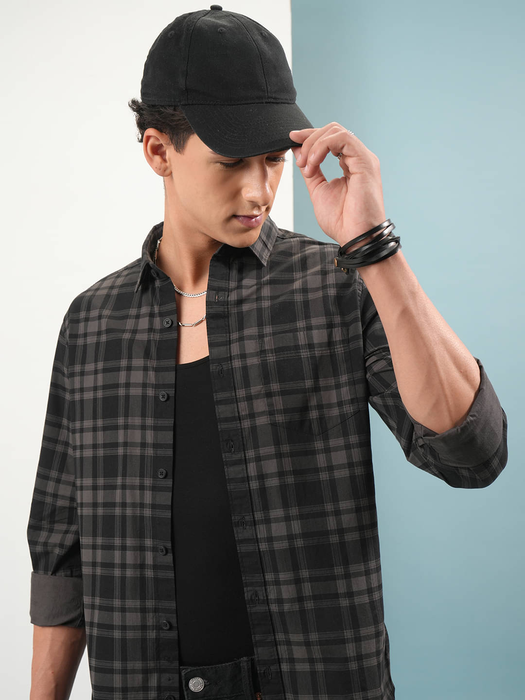     			Highlander 100% Cotton Slim Fit Printed Full Sleeves Men's Casual Shirt - Multicolor ( Pack of 1 )