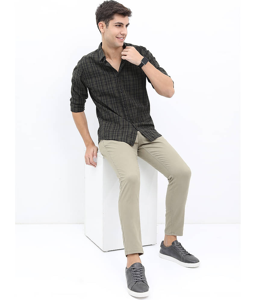 Highlander 100% Cotton Slim Fit Checks Full Sleeves Men's Casual Shirt - Multicolor ( Pack of 1 )