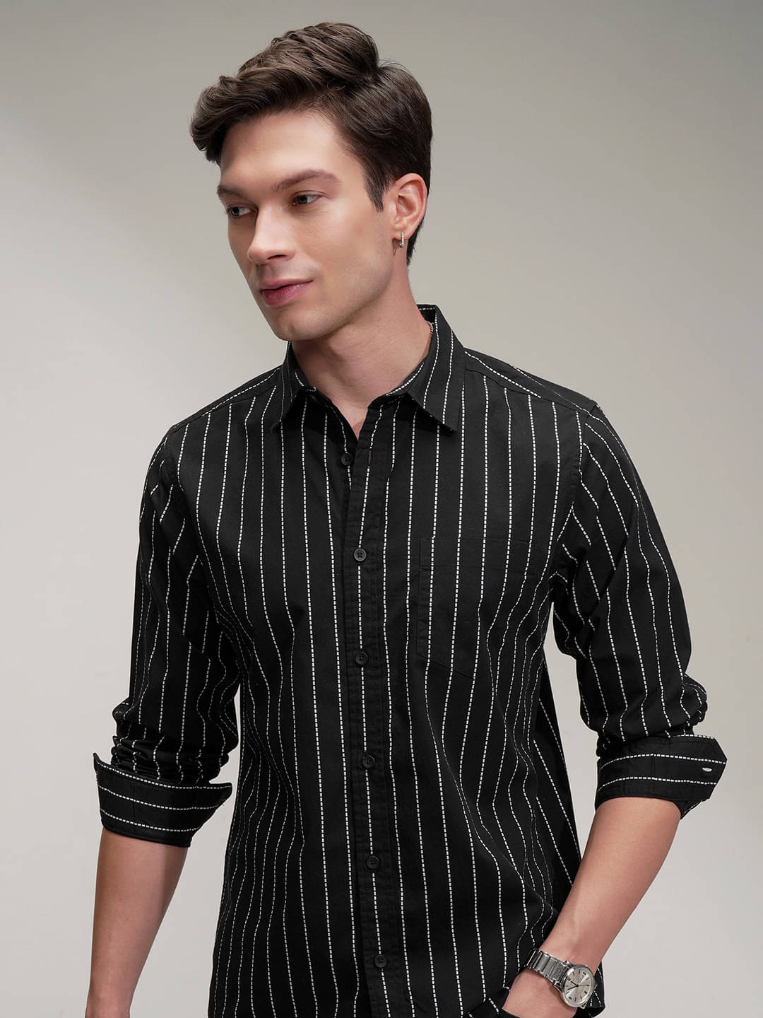 Highlander 100% Cotton Slim Fit Striped Full Sleeves Men's Casual Shirt - Multicolor ( Pack of 1 ) Highlander 100% Cotton Slim Fit Striped Full Sleeves Men's Casual Shirt - Multicolor ( Pack of 1 )