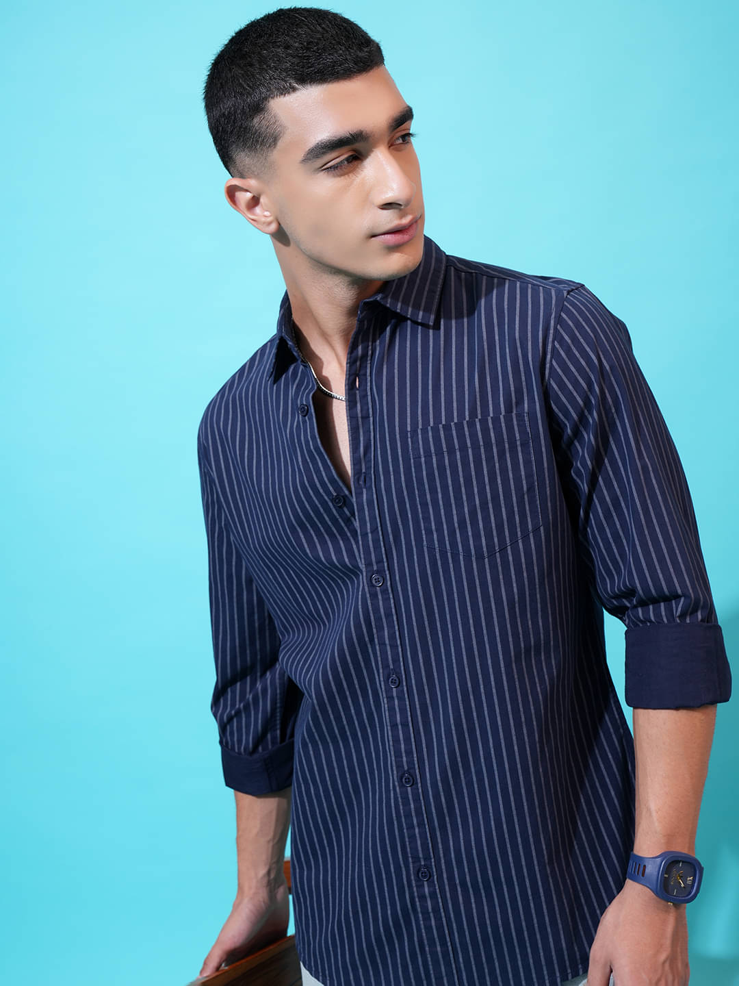     			Highlander 100% Cotton Slim Fit Printed Full Sleeves Men's Casual Shirt - Grey ( Pack of 1 )