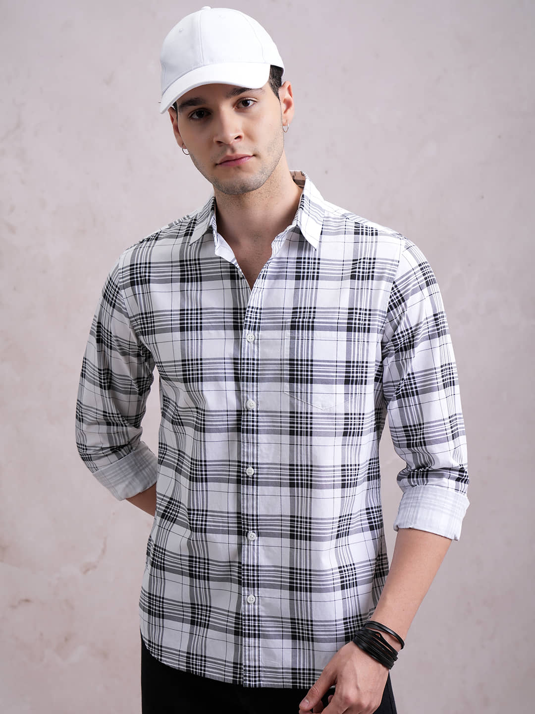 Highlander 100% Cotton Slim Fit Printed Full Sleeves Men's Casual Shirt - Multicolor ( Pack of 1 )