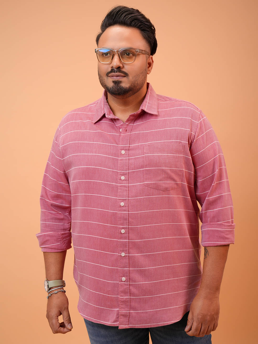 Highlander Cotton Blend Relaxed Fit Printed Full Sleeves Men's Casual Shirt - Pink ( Pack of 1 )     			Highlander Cotton Blend Relaxed Fit Printed Full Sleeves Men's Casual Shirt - Pink ( Pack of 1 )