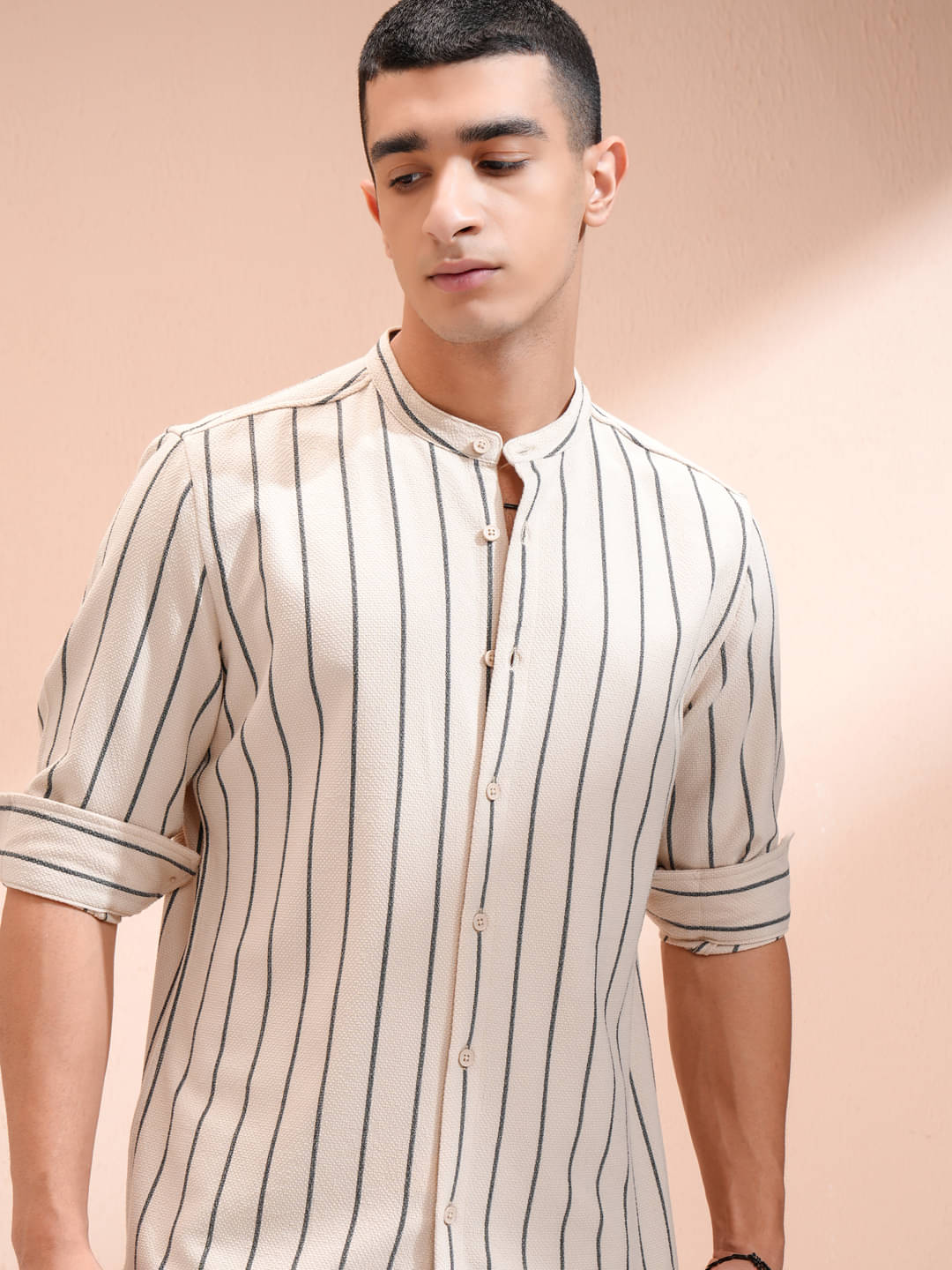 Highlander Cotton Blend Slim Fit Solids Full Sleeves Men's Casual Shirt - Cream ( Pack of 1 ) Highlander Cotton Blend Slim Fit Solids Full Sleeves Men's Casual Shirt - Cream ( Pack of 1 )