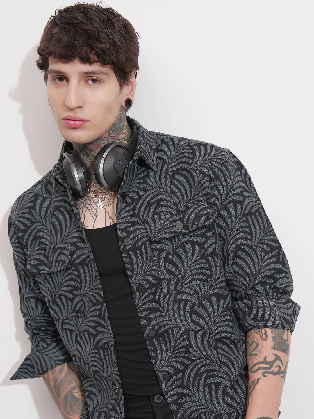     			Highlander Poly Cotton Relaxed Fit Printed Full Sleeves Men's Casual Shirt - Multicolor ( Pack of 1 )