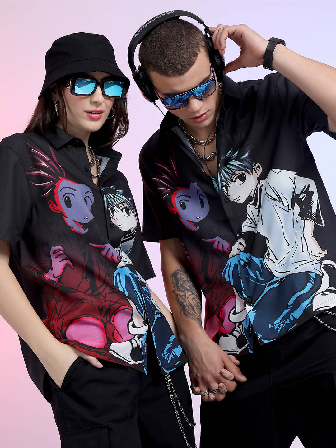     			Highlander Polyester Boxy Printed Half Sleeves Men's Casual Shirt - Black ( Pack of 1 )