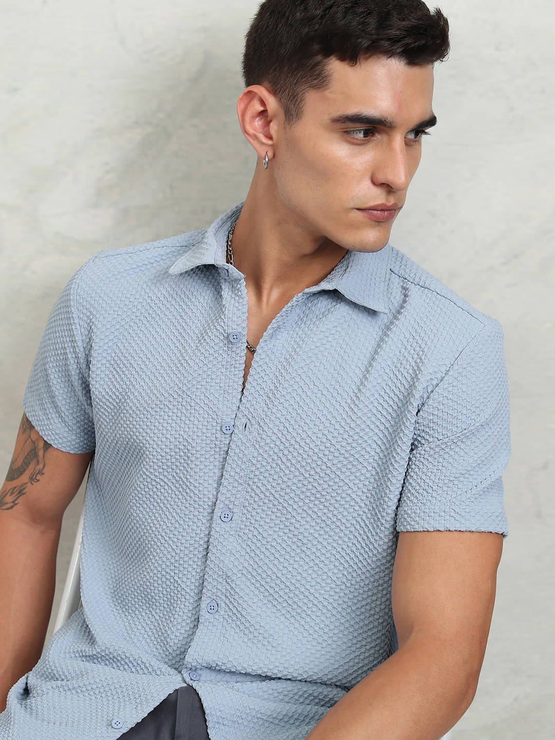 Highlander Polyester Regular Fit Solids Half Sleeves Men's Casual Shirt - Blue ( Pack of 1 ) Highlander Polyester Regular Fit Solids Half Sleeves Men's Casual Shirt - Blue ( Pack of 1 )