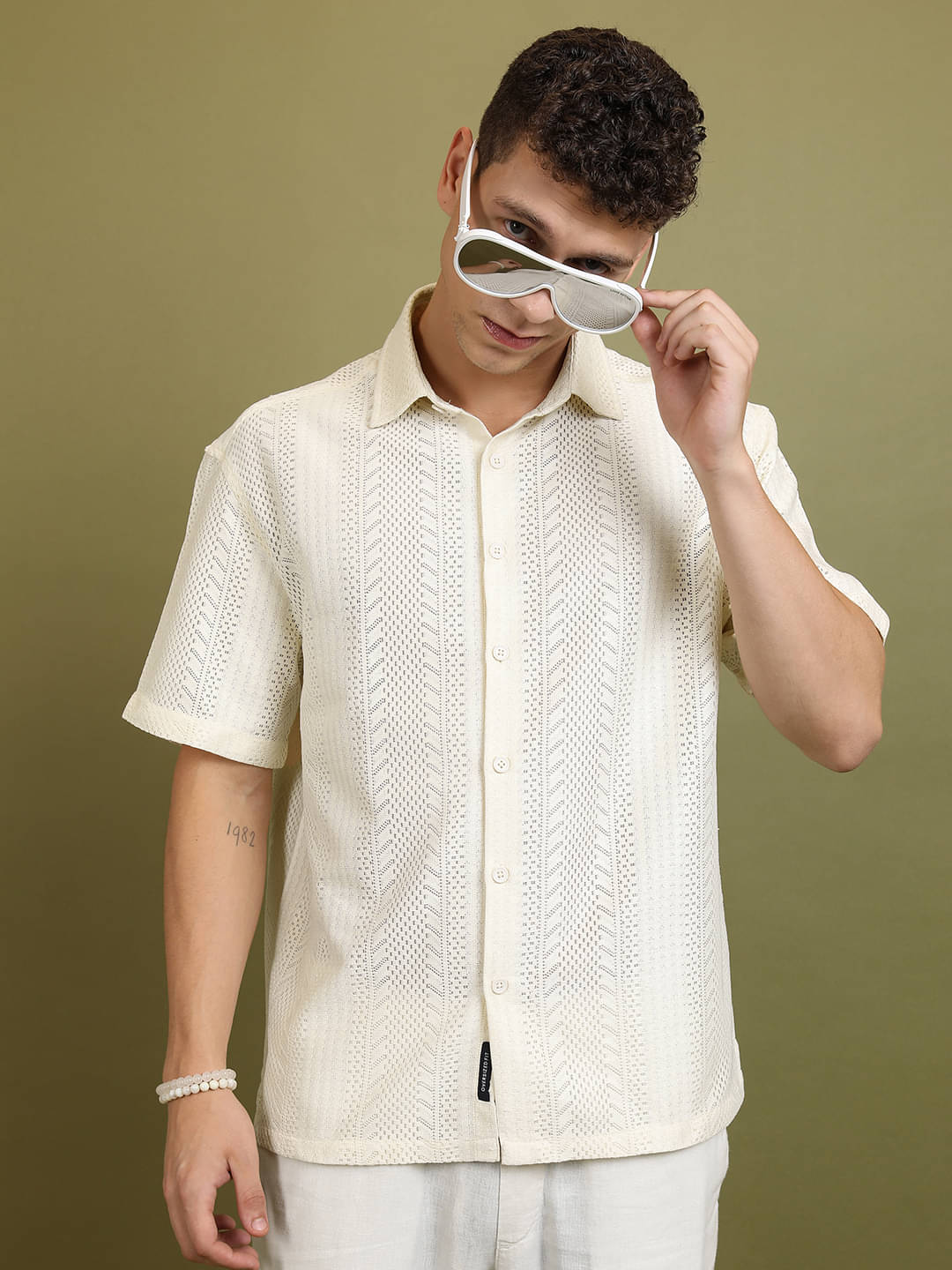 Highlander Polyester Regular Fit Solids Half Sleeves Men's Casual Shirt - Cream ( Pack of 1 ) Highlander Polyester Regular Fit Solids Half Sleeves Men's Casual Shirt - Cream ( Pack of 1 )