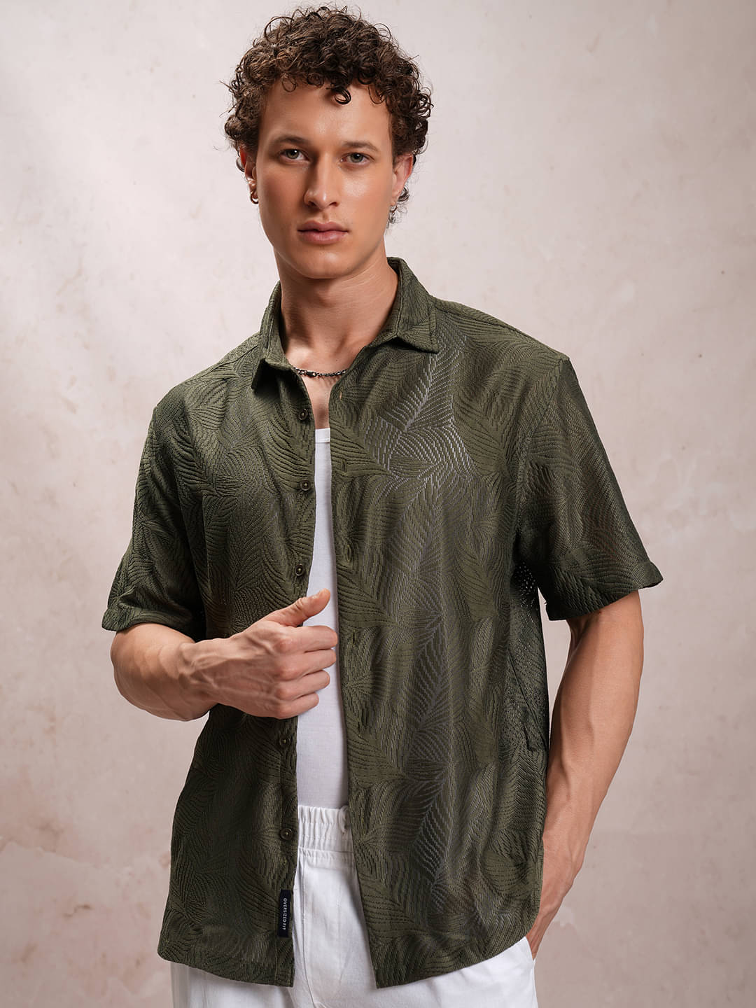 Highlander Polyester Relaxed Fit Printed Half Sleeves Men's Casual Shirt - Olive ( Pack of 1 )     			Highlander Polyester Relaxed Fit Printed Half Sleeves Men's Casual Shirt - Olive ( Pack of 1 )