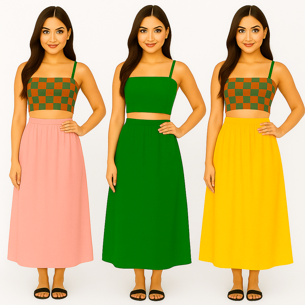     			JTG enterprises Multicoloured Cotton Petticoat - Pack of 3