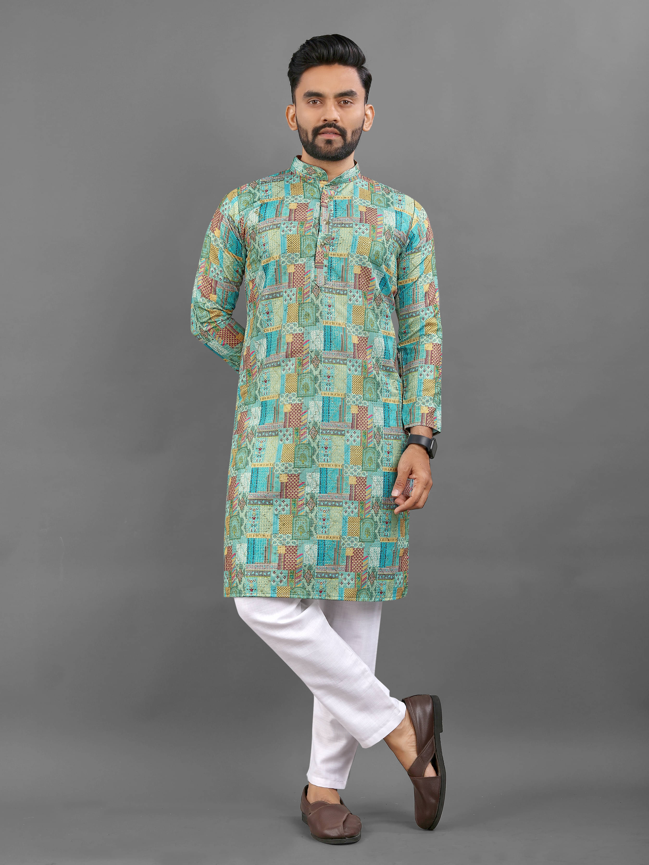 KRIJET Multi Cotton Men's Regular Kurta ( Pack of 1 ) KRIJET Multi Cotton Men's Regular Kurta ( Pack of 1 )