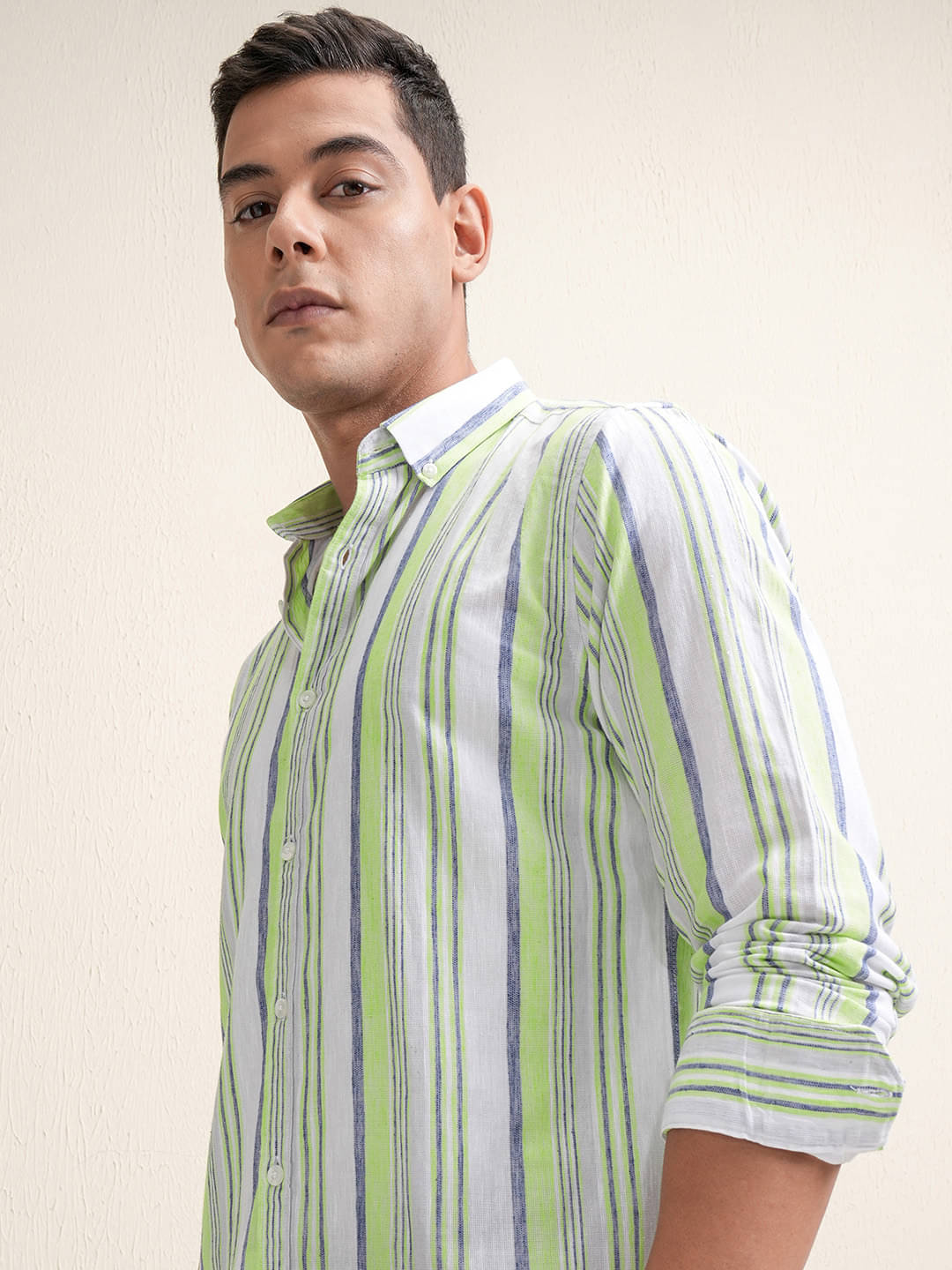 Locomotive Cotton Blend Regular Fit Striped Full Sleeves Men's Casual Shirt - Blue ( Pack of 1 ) Locomotive Cotton Blend Regular Fit Striped Full Sleeves Men's Casual Shirt - Blue ( Pack of 1 )