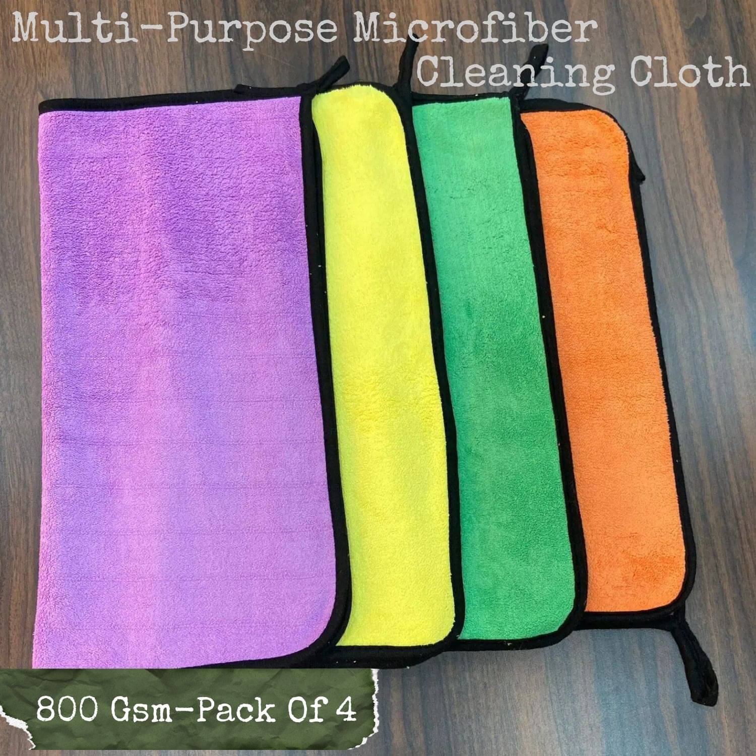     			Microfiber Cloth pack of 4 600 Gsm , Car cleaning cloth, Multicolour(30X40 cm)