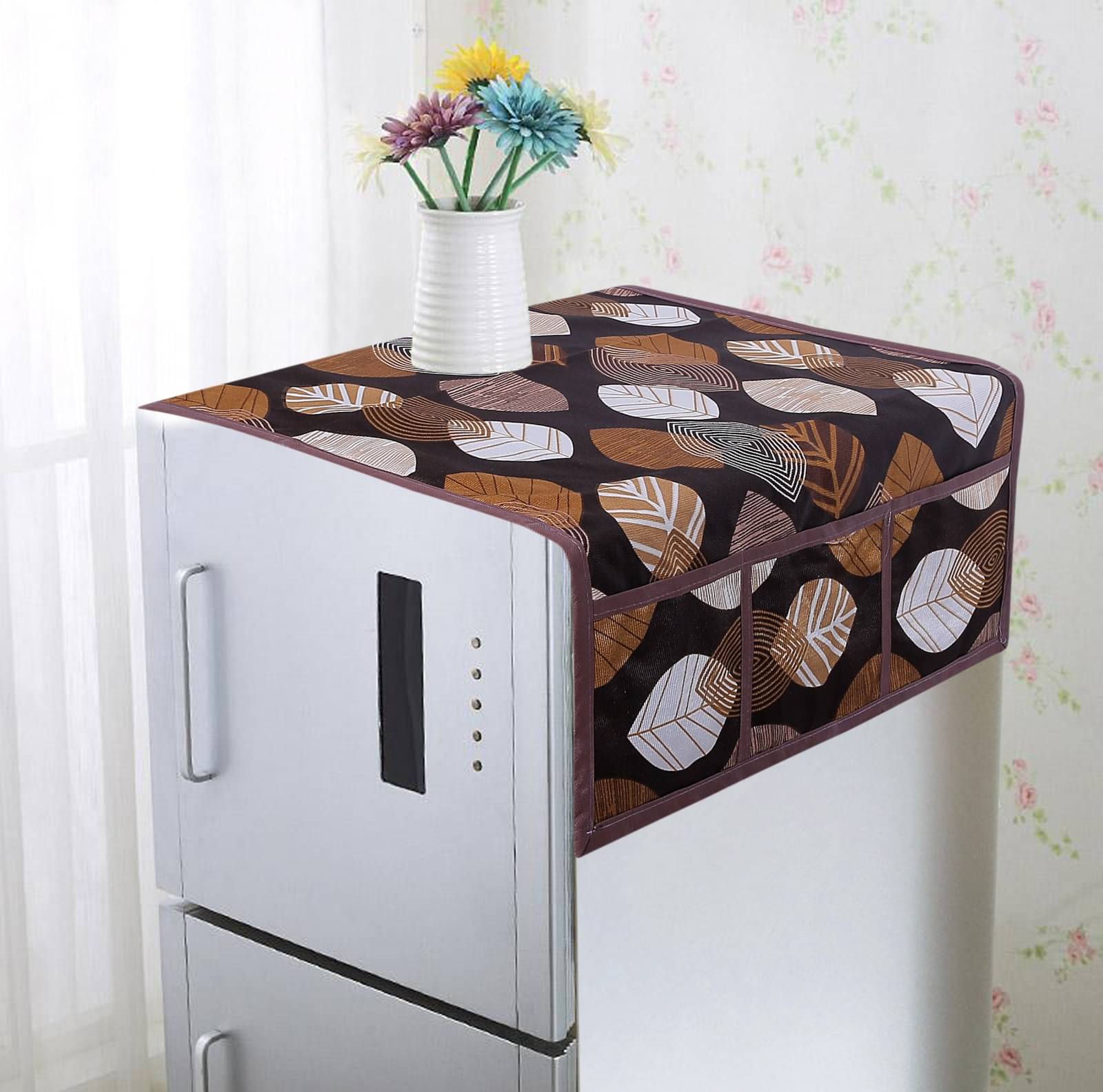 Omkar Manufacturers Polyester Abstract Top Cover ( 99 54 ) Pack of 1 - Brown Omkar Manufacturers Polyester Abstract Top Cover ( 99 54 ) Pack of 1 - Brown