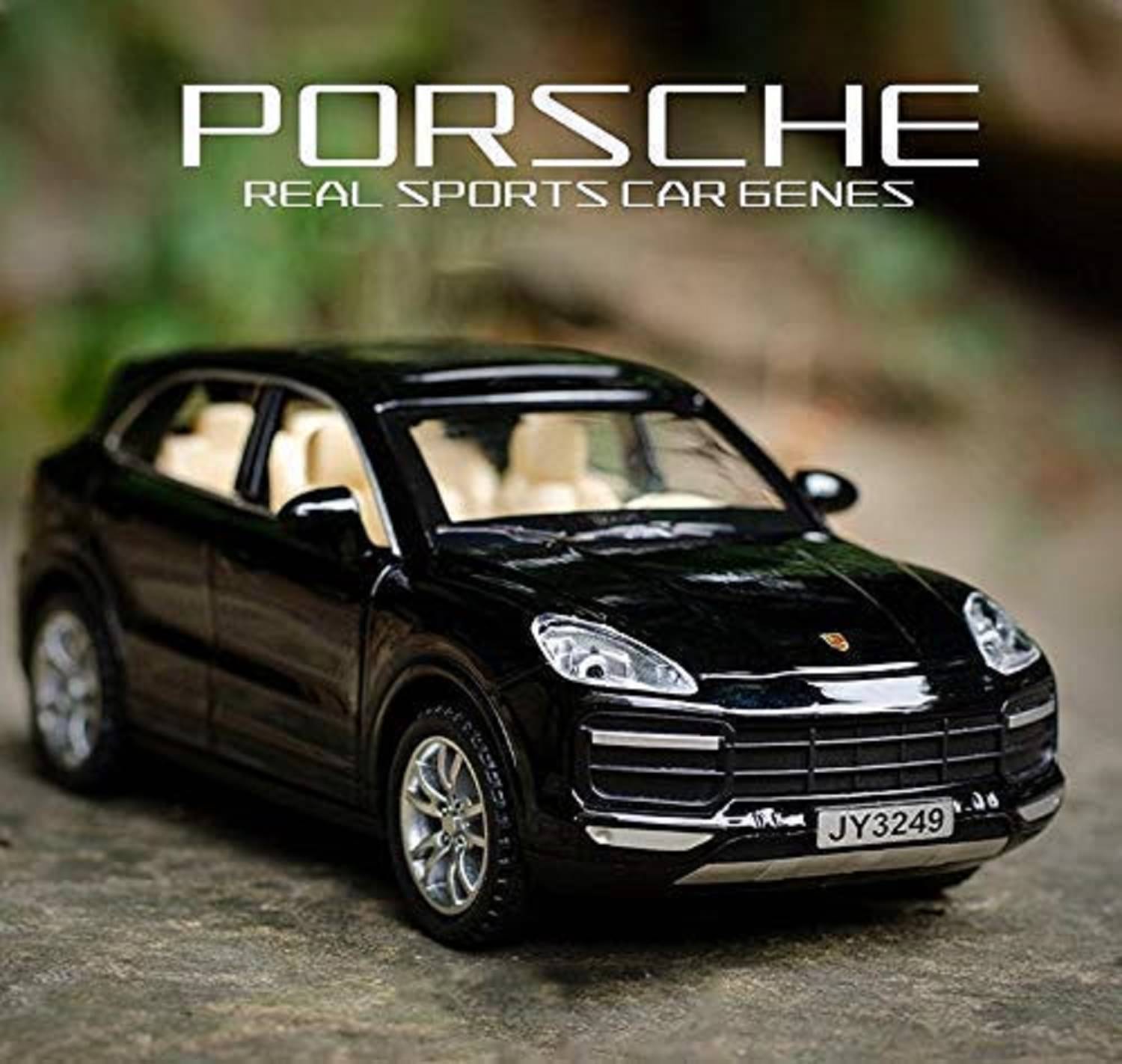     			Porsche Cayenne Turbo 1:32 Diecast Scale Model Alloy Metal Pull Back Toy car for Kids with Openable Doors & Light, Music Toy Vehicle for Kids - Colors as Per Stock