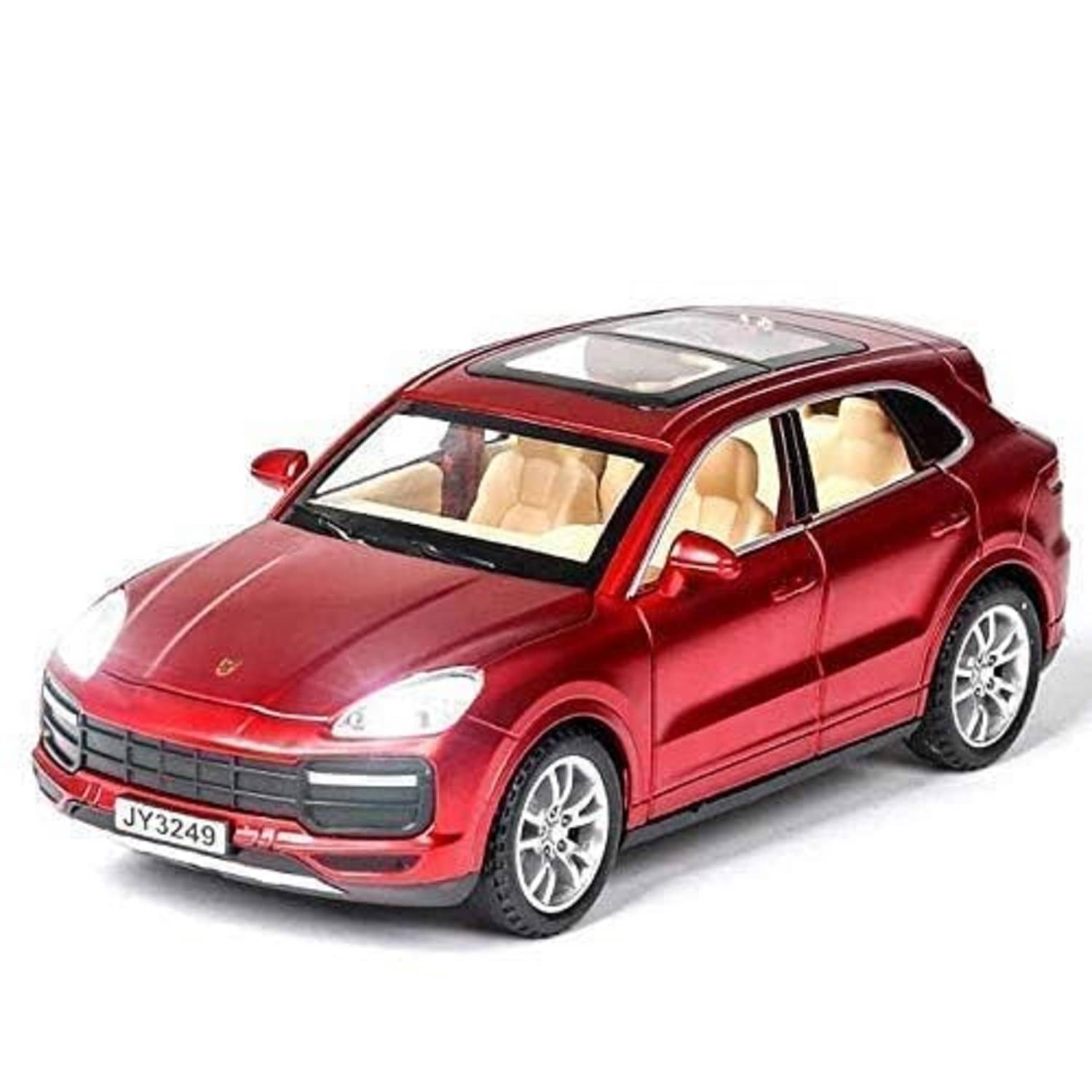     			Porsche Cayenne Turbo 1:32 Diecast Scale Model Alloy Metal Pull Back Toy car for Kids with Openable Doors & Light, Music Toy Vehicle for Kids - Colors as Per Stock