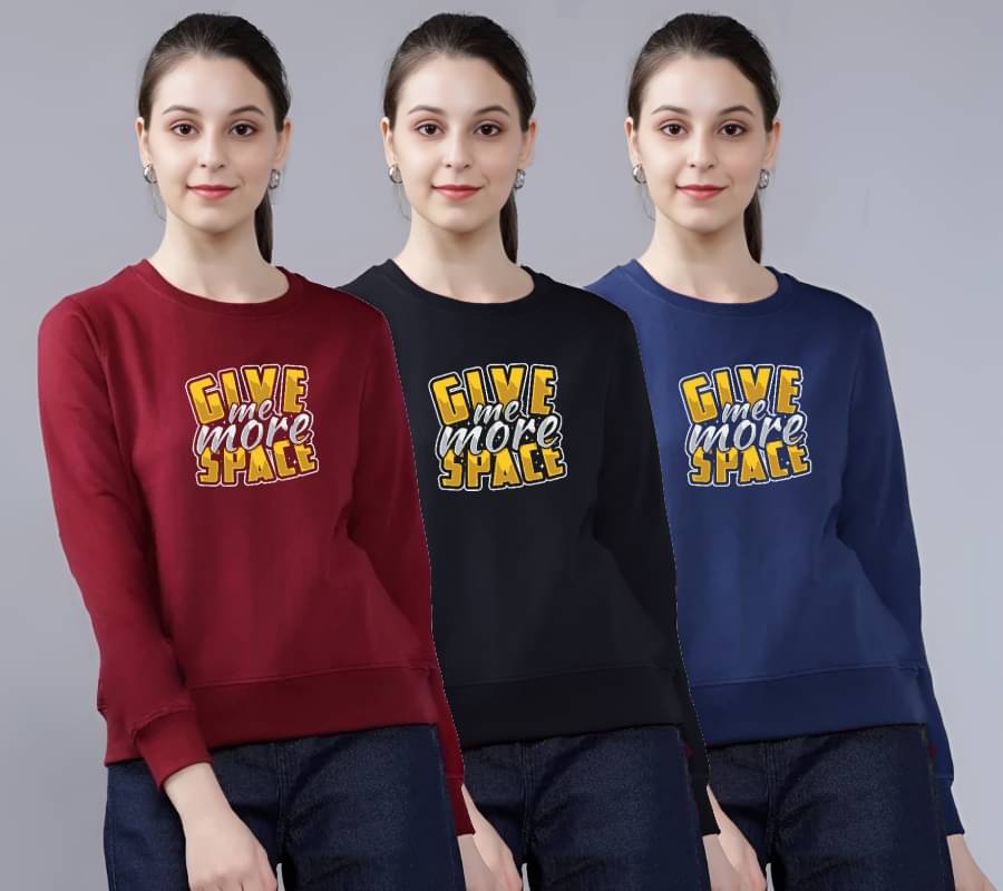    			Reya Cotton Blend Women's Non Hooded Sweatshirt ( Multicolor 4 )