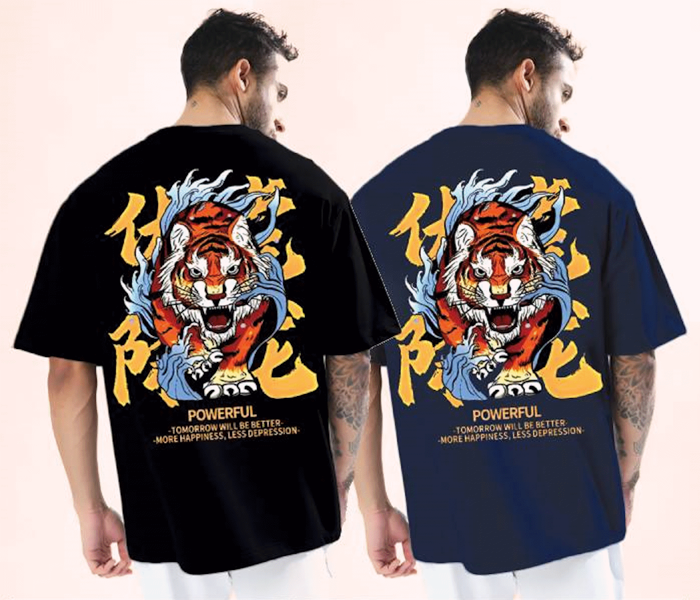     			Reya Men Cotton Blend Regular Fit Printed T-Shirt ( Multicolor3 )