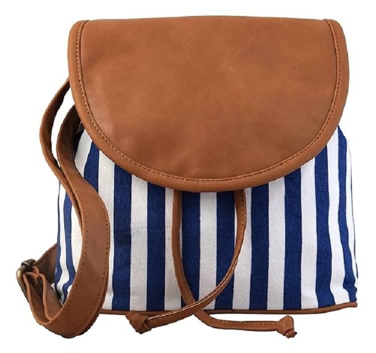     			SAKWOODS Sling Bag Canvas Set of 1 ( Blue,White )