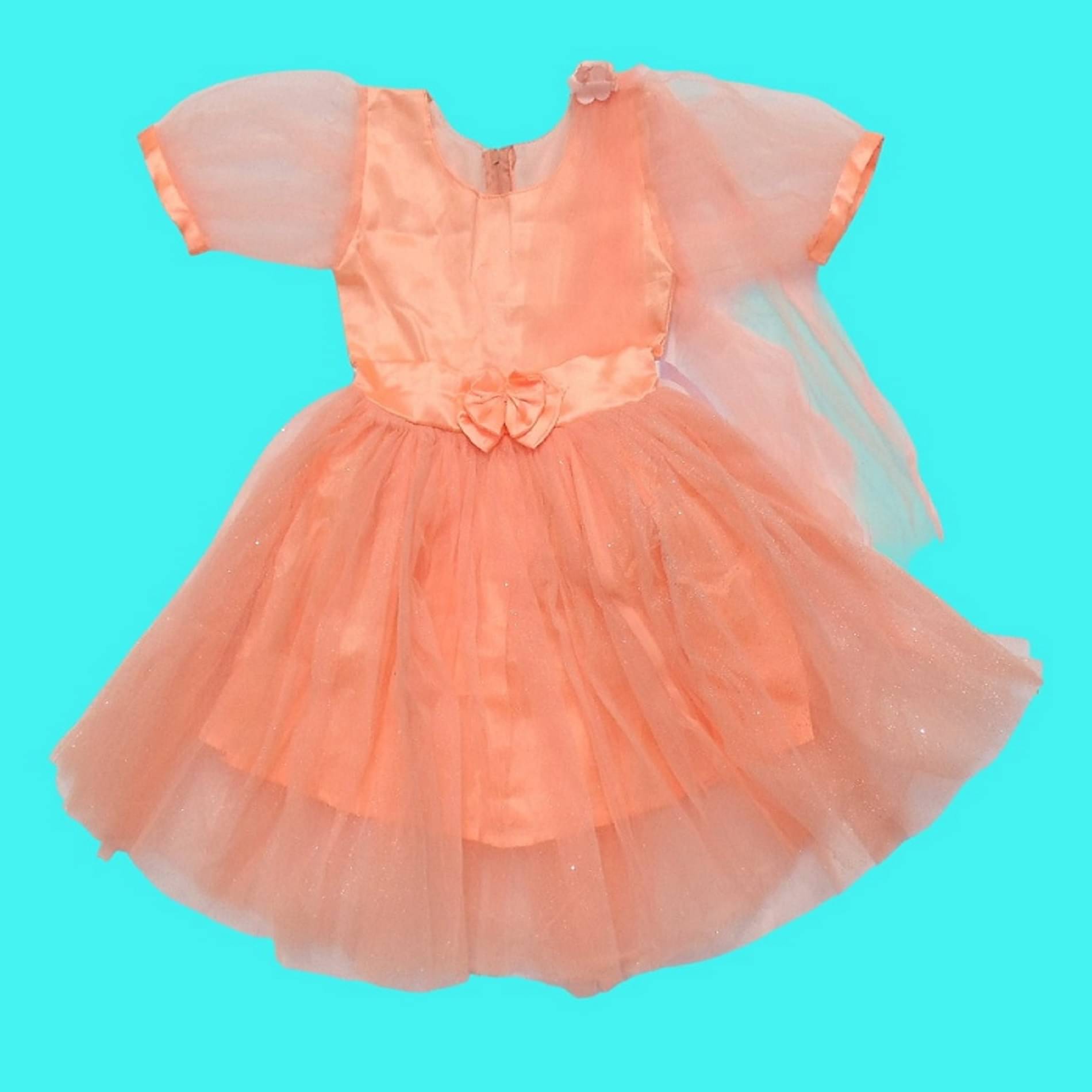     			STE COLLECTION Net Frock For Baby Girls ( Pack of 1 , Peach )