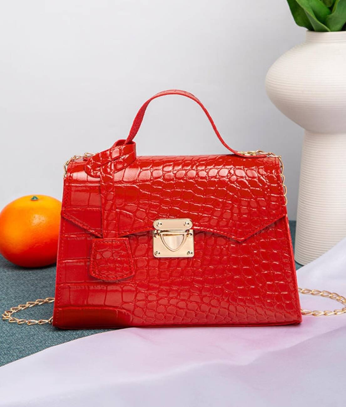     			gufrina Sling Bag PU Set of 1 ( Red )