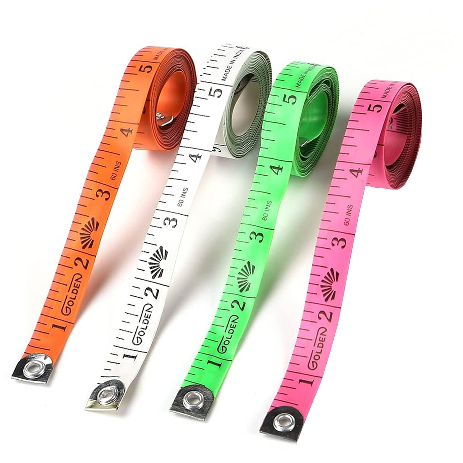 viDixn (VDX-1) Durable Soft Sewing Tailor Tape Body Measuring Dress-Making Measure Ruler, 1.50 Meter, 150 cm, Multicolour Unit Centimeter (Pack of 4) viDixn (VDX-1) Durable Soft Sewing Tailor Tape Body Measuring Dress-Making Measure Ruler, 1.50 Meter, 150 cm, Multicolour Unit Centimeter (Pack of 4)