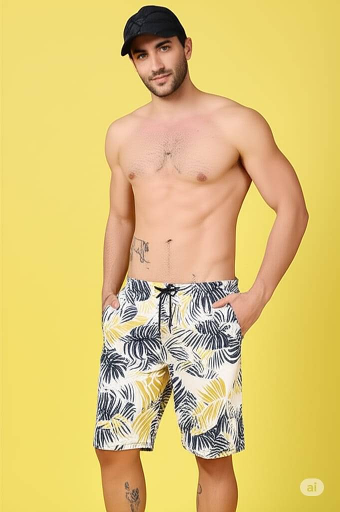     			yellow tree Multicolor Polyester Men's Shorts ( Pack of 1 )