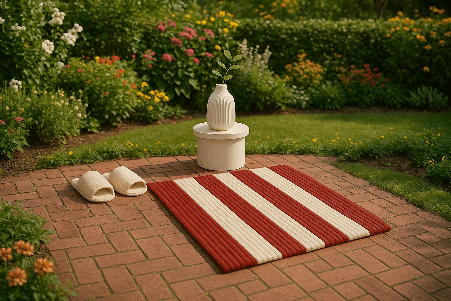     			ANtiqo Red Coir Rectangular Floor Mat ( Pack of 1 )