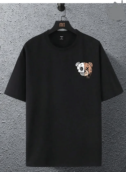 Bhujwaal Men Cotton Blend Regular Fit Printed T-Shirt ( Black ) Bhujwaal Men Cotton Blend Regular Fit Printed T-Shirt ( Black )