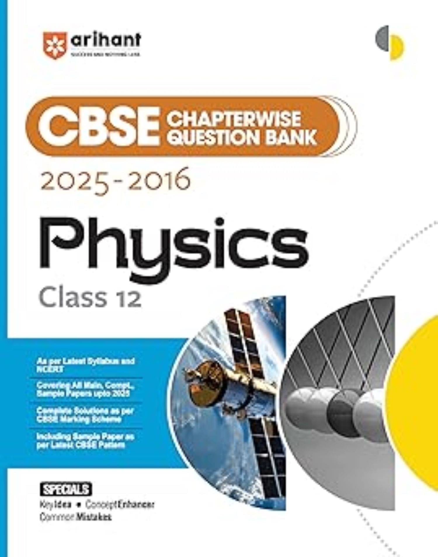     			CBSE Chapterwise Question Bank 2025–2016 for Class 12 Physics