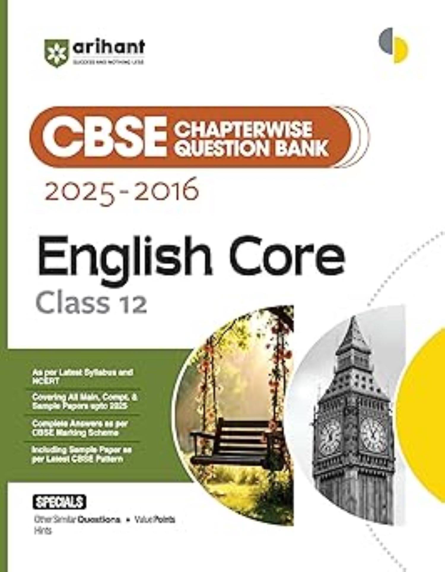     			CBSE Chapterwise Question Bank 2025–2016 for Class 12 English Core