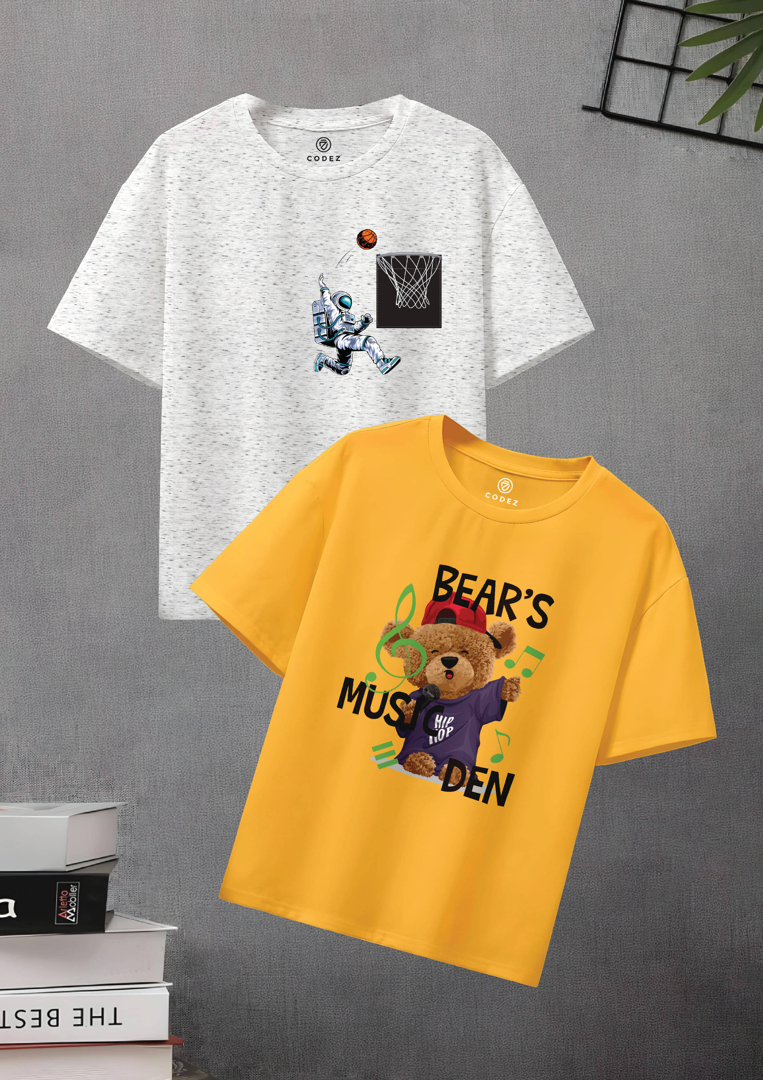     			CODEZ Pack of 2 Boys Cotton Blend T-Shirt ( Multicolor 2 )
