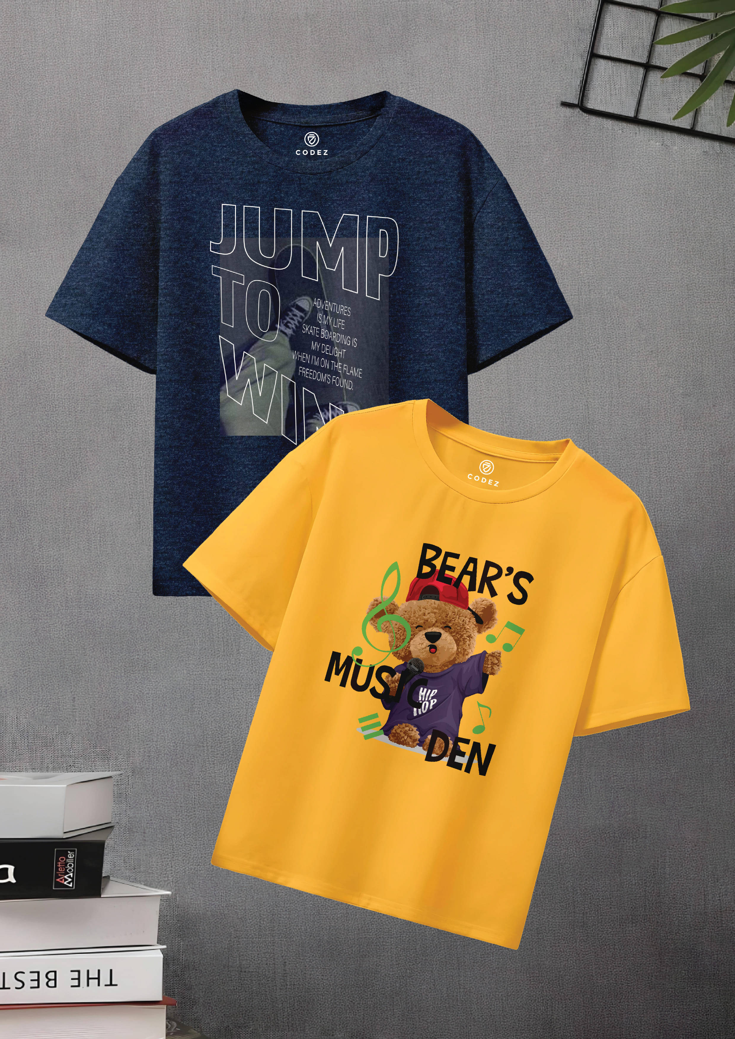     			CODEZ Pack of 2 Boys Cotton Blend T-Shirt ( Multicolor 1 )