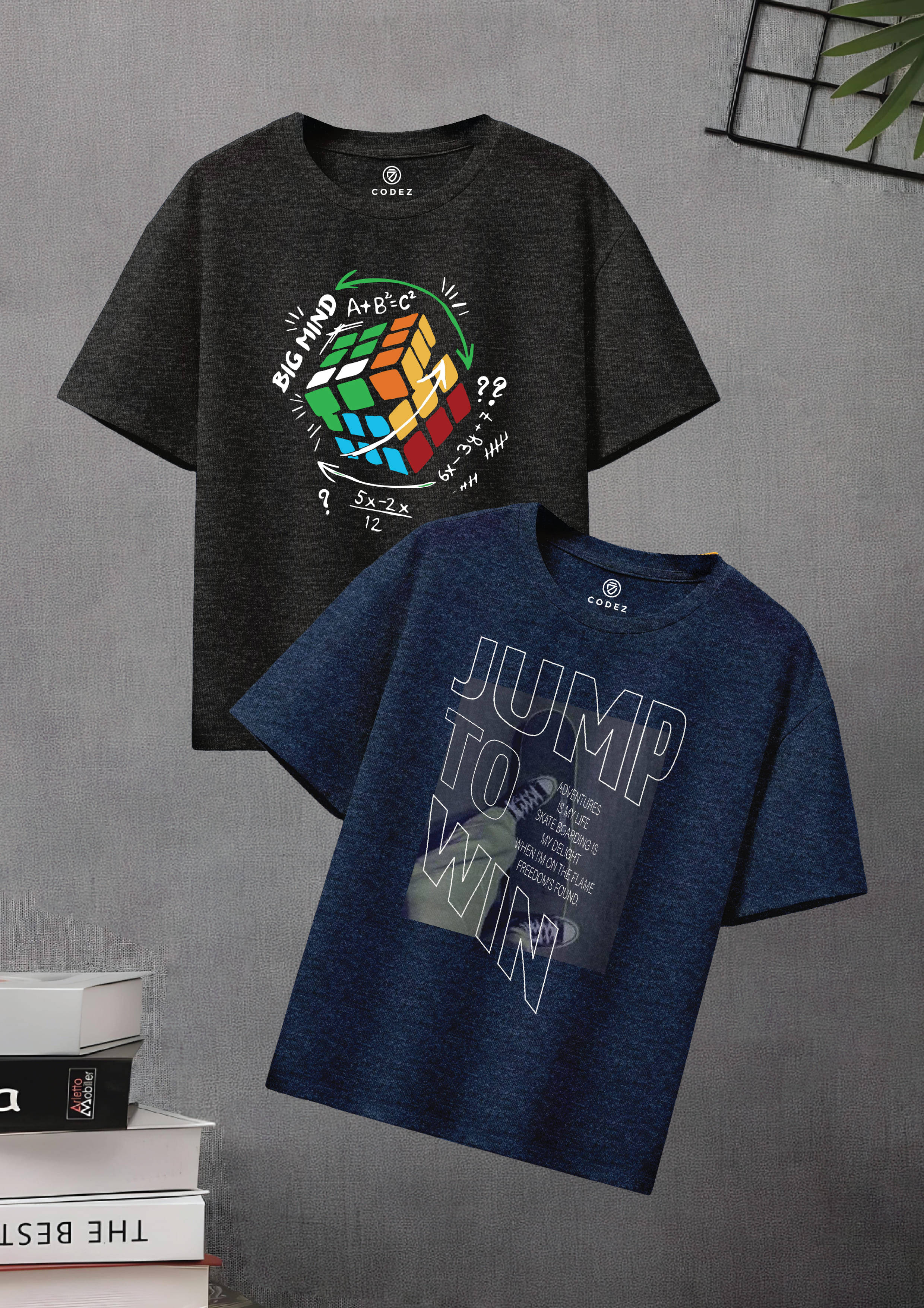     			CODEZ Pack of 2 Boys Cotton Blend T-Shirt ( Multicolor )