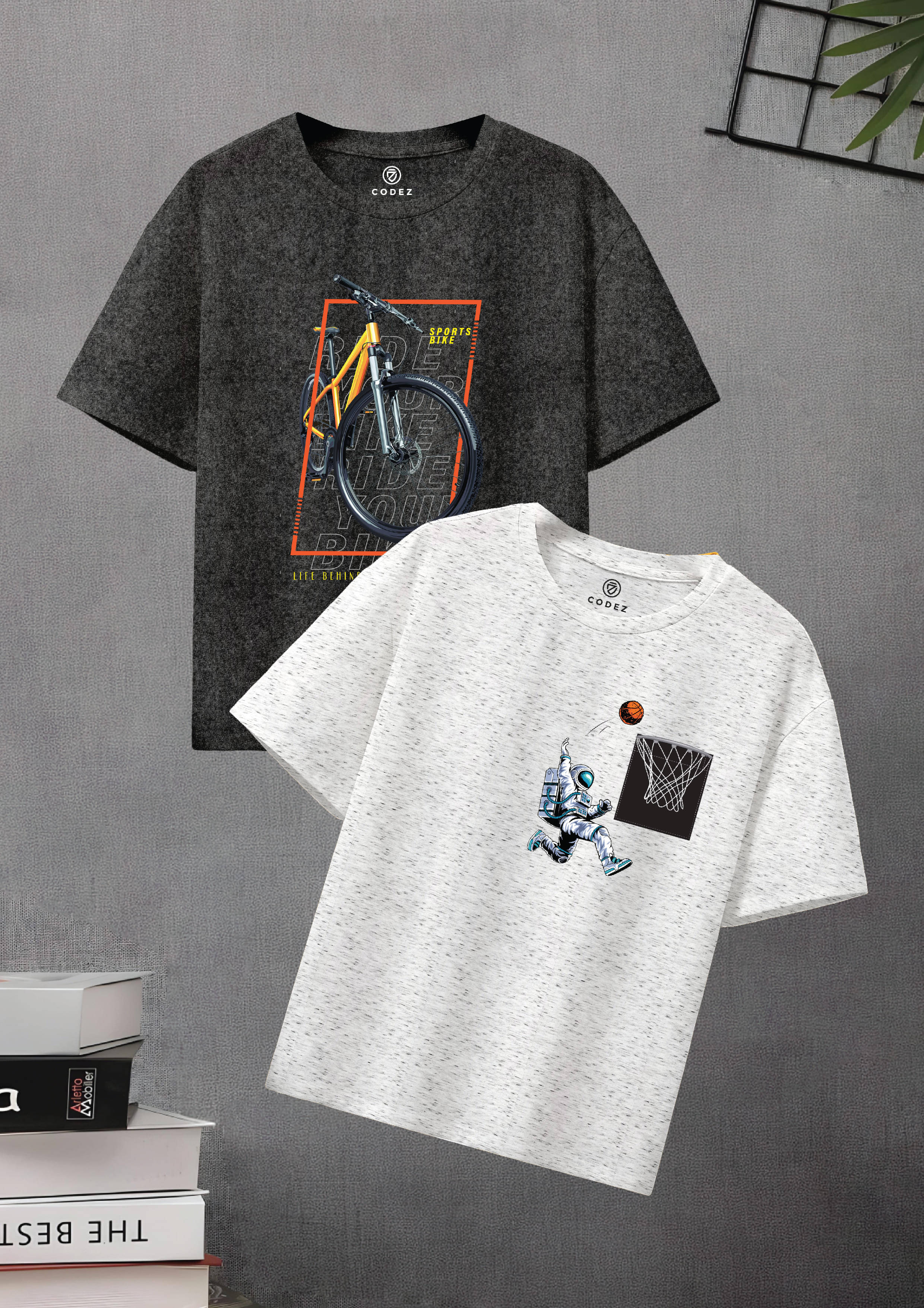     			CODEZ Pack of 2 Boys Cotton Blend T-Shirt ( Multicolor 1 )